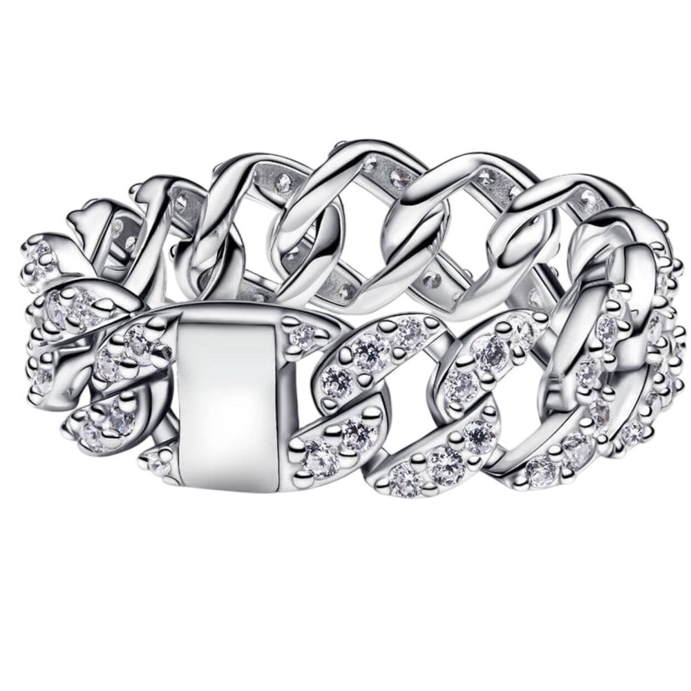 Pandora‎ Me Pave Link Ring Sterling Silver S925 ALE 54 Cubic Zirconia Size 7